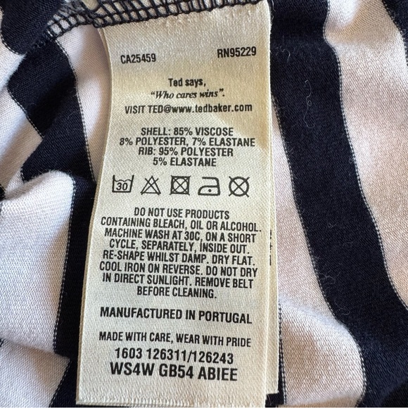 Striped Black and Yellow Midi Dress - Picture 11 of 13